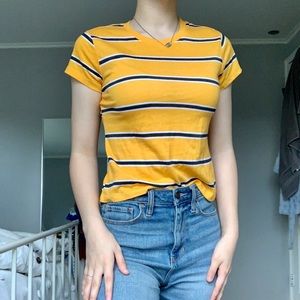 Pacsun Yellow Striped Tee